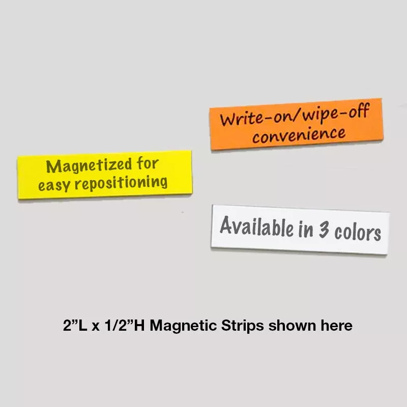 1/2″ x 2″ Write-On/Wipe-Off Magnets (pack of 25) Orange