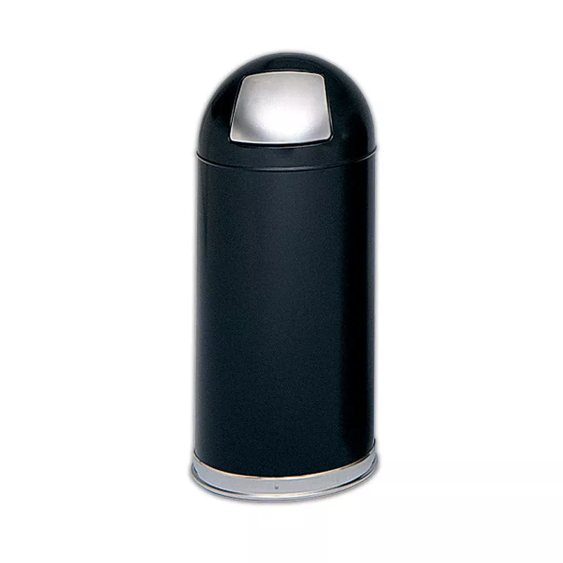 Push Top Dome Trash Can, 15-Gallon