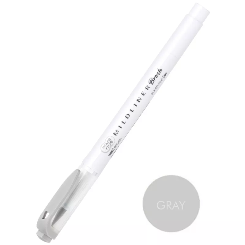 Zebra Mildliner Brush Pen – Grey